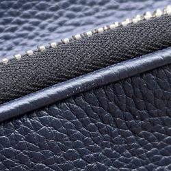 Pre Owned Christian Dior Shawn Stussy Collaboration 2020 Navy Blue Leather Crossbody Bag