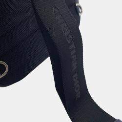 Pre Owned Christian Dior Shawn Stussy Collaboration 2020 Navy Blue Leather Crossbody Bag