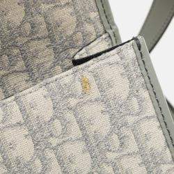 Pre Owned Dior Grey Medium Oblique Canvas 30 Montaigne Bag