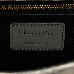 Pre Owned Dior Grey Medium Oblique Canvas 30 Montaigne Bag