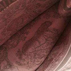 Pre Owned Dior Pink/Grey Toile De Jouy Embroidered Canvas Large Book Tote