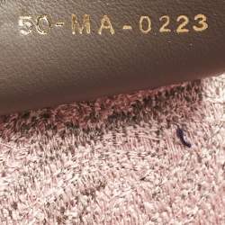 Pre Owned Dior Pink/Grey Toile De Jouy Embroidered Canvas Large Book Tote