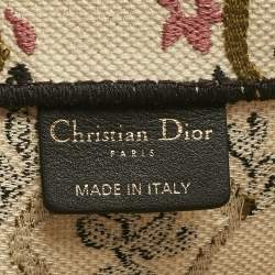Pre Owned Dior Multicolor Geometric Embroidered Canvas Medium Book Tote 