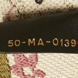 Pre Owned Dior Multicolor Geometric Embroidered Canvas Medium Book Tote 