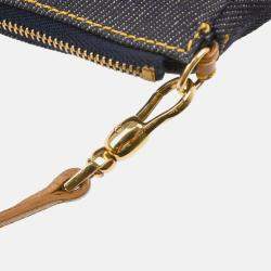 Pre Owned Christian Dior Navy Denim Saddle Handbag