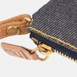 Pre Owned Christian Dior Navy Denim Saddle Handbag