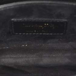 Pre Owned Dior Black Leather Mini Saddle Bag