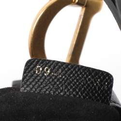 Pre Owned Dior Black Leather Mini Saddle Bag
