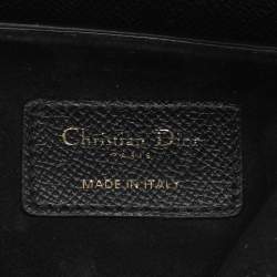 Pre Owned Dior Black Leather Mini Saddle Bag