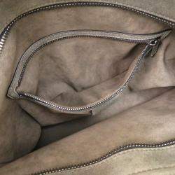 Pre Owned Christian Dior Saddle Shearling Mouton Gray Shoulder Bag