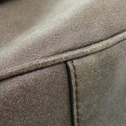 Pre Owned Christian Dior Saddle Shearling Mouton Gray Shoulder Bag