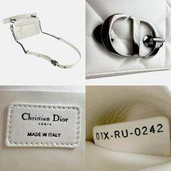 Pre Owned Christian Dior 30 Montaigne Shoulder Bag/Handbag White Leather