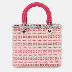 Pre Owned Christian Dior Cannage Lady Medium 2-Way Hand/Shoulder Bag 