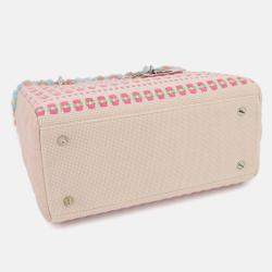 Pre Owned Christian Dior Cannage Lady Medium 2-Way Hand/Shoulder Bag 