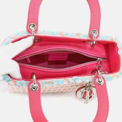 Pre Owned Christian Dior Cannage Lady Medium 2-Way Hand/Shoulder Bag 