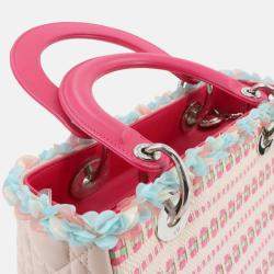 Pre Owned Christian Dior Cannage Lady Medium 2-Way Hand/Shoulder Bag 