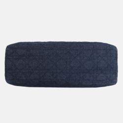 Pre Owned Christian Dior Lady Cannage Tote Handbag Denim