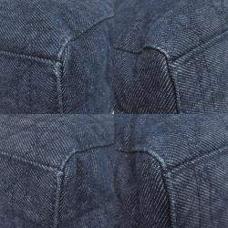 Pre Owned Christian Dior Lady Cannage Tote Handbag Denim