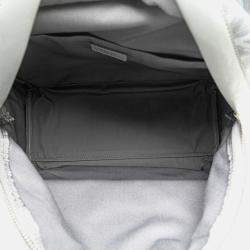 Pre Owned Christian Dior Dior Cd Diamond Hit The Road Backpack Gray Coated Canvas Leather