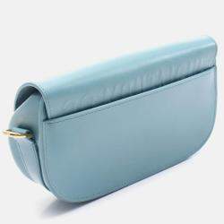 Pre Owned Christian Dior Dior Bobby East-West Shoulder Bag Leather Blue