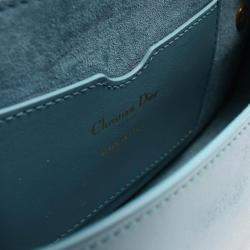 Pre Owned Christian Dior Dior Bobby East-West Shoulder Bag Leather Blue