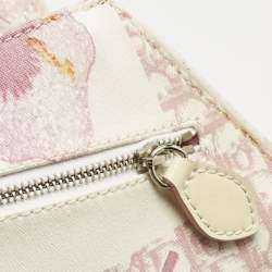 Pre Owned Dior Pink/White Cherry Blossom Print Fabric Shoulder Bag