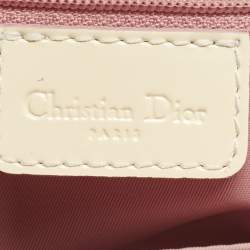 Pre Owned Dior Pink/White Cherry Blossom Print Fabric Shoulder Bag