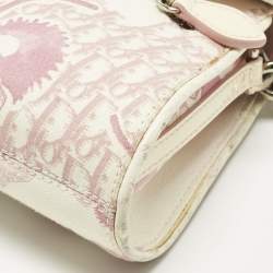 Pre Owned Dior Pink/White Cherry Blossom Print Fabric Shoulder Bag