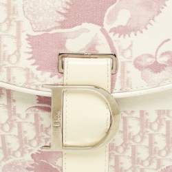 Pre Owned Dior Pink/White Cherry Blossom Print Fabric Shoulder Bag
