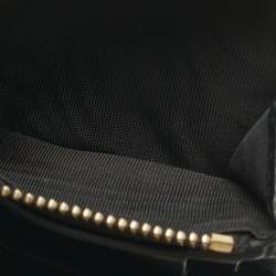 Pre Owned Dior Black Leather Saddle Lotus Wallet