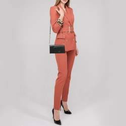 Pre Owned Dior Black Leather CD Signature Clutch