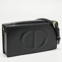 Pre Owned Dior Black Leather CD Signature Clutch