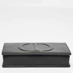 Pre Owned Dior Black Leather CD Signature Clutch