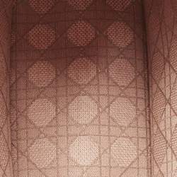 Pre Owned Dior Metallic Pink Cannage Embroidered Canvas Medium Book Tote