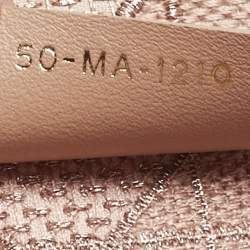 Pre Owned Dior Metallic Pink Cannage Embroidered Canvas Medium Book Tote