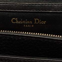 Pre Owned Dior Black Leather Diorama Wallet on Chain