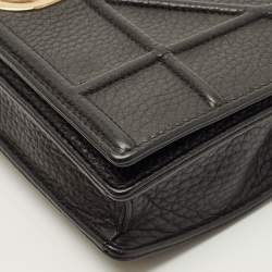 Pre Owned Dior Black Leather Diorama Wallet on Chain