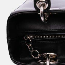 Pre Owned Dior Black Medium Calfskin Pockets Lady Dior