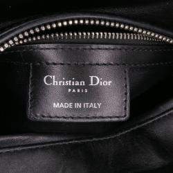 Pre Owned Dior Black Medium Calfskin Pockets Lady Dior