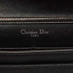 Pre Owned Dior Black Cannage Leather Diorama Wallet on Chain