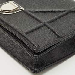 Pre Owned Dior Black Cannage Leather Diorama Wallet on Chain