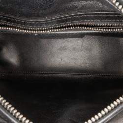 Pre Owned Dior Black Medium Calfskin Patch Embellished Lady Dior