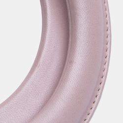 Pre Owned Dior Pink Medium Pearlescent Lambskin Cannage Lady Dior