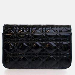 Pre Owned Dior Patent Miss Dior Promenade Pouch