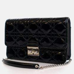 Pre Owned Dior Patent Miss Dior Promenade Pouch