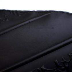 Pre Owned Dior Medium Oblique Embossed Black Calf Leather Saddle Bag