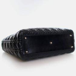 Pre Owned Dior Vintage Large Black Lambskin Lady Dior