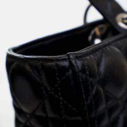 Pre Owned Dior Vintage Large Black Lambskin Lady Dior