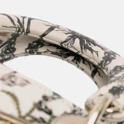 Pre Owned Dior White Mini Calfskin Beaded Embroidered Jardin Naturel Lady Dior