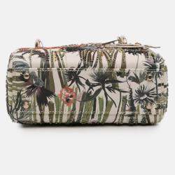 Pre Owned Dior White Mini Calfskin Beaded Embroidered Jardin Naturel Lady Dior
